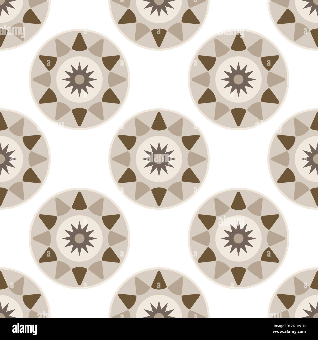 A design of Seamless background pattern with circles on white ...