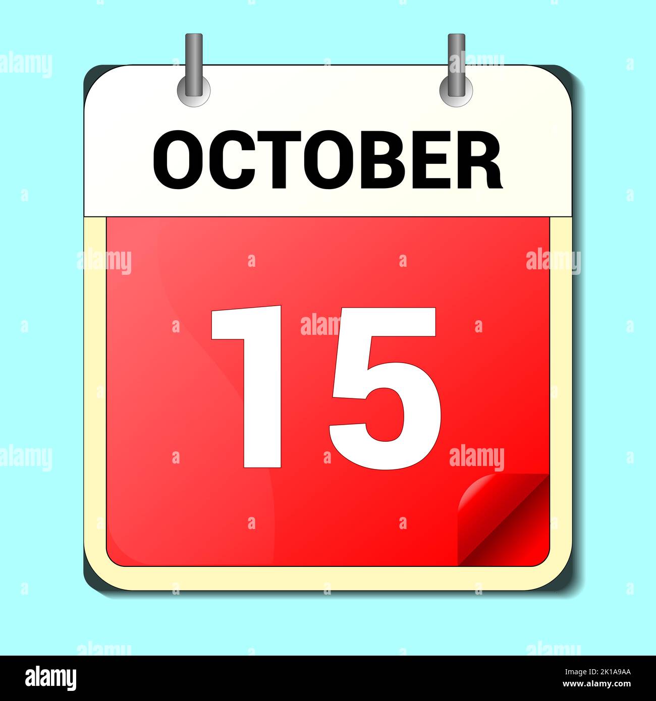 October calendar page hi-res stock photography and images - Page 10 - Alamy