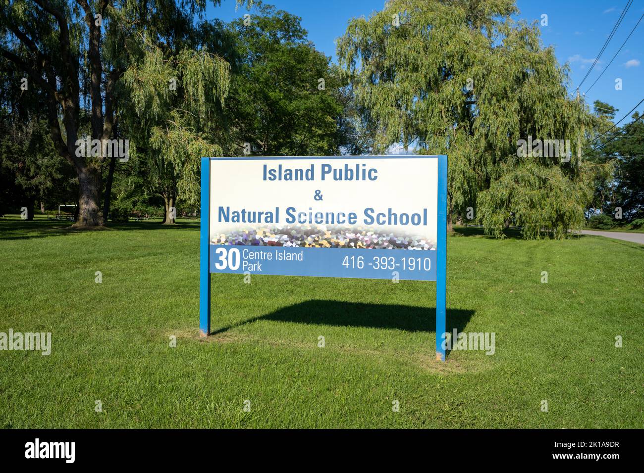 Toronto, Ontario, Canada - July 30 2021 : Toronto Islands Island Public and Natural Science School. Stock Photo