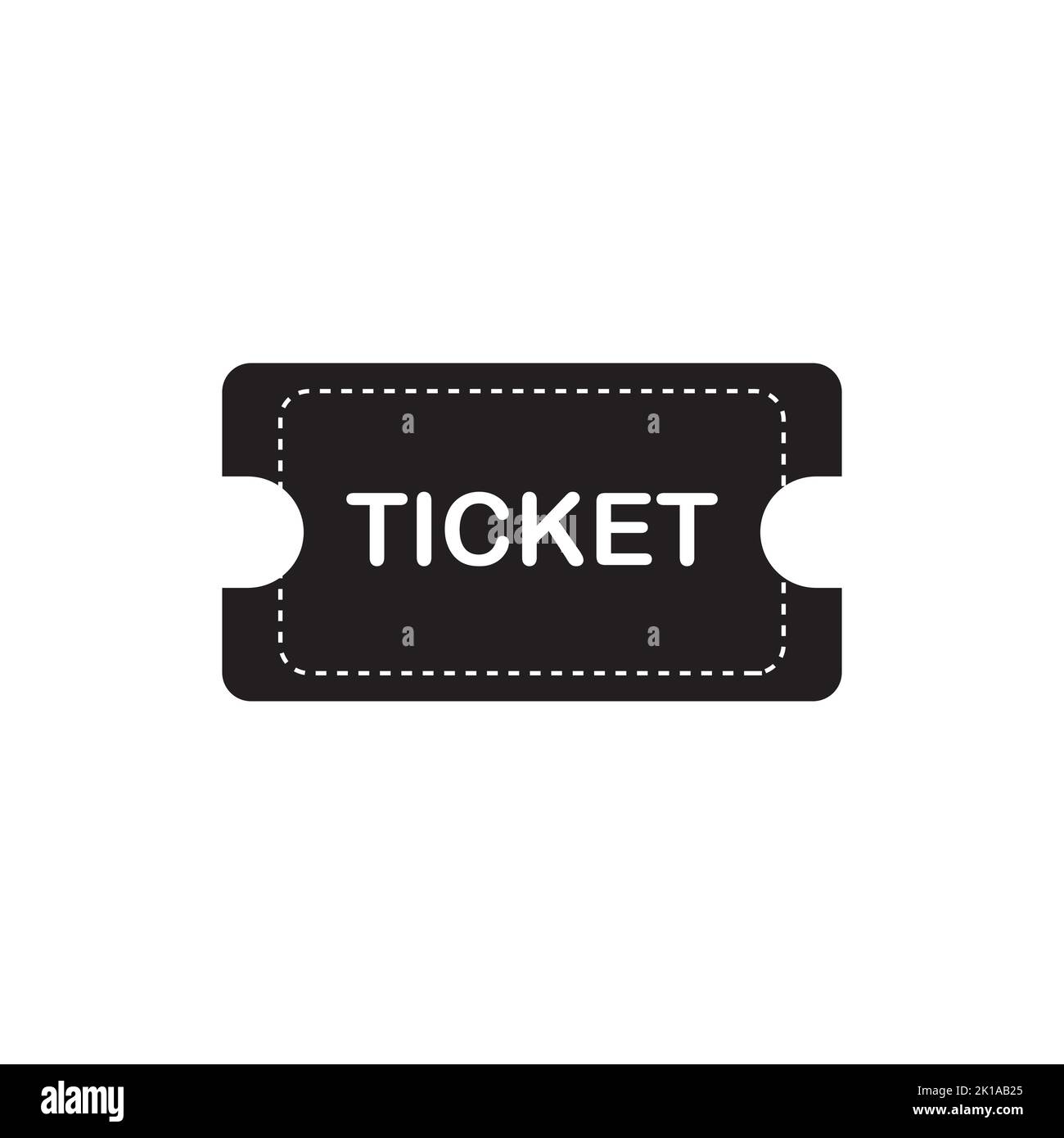 A ticket icon vector isolated on a white background Stock Vector Image ...
