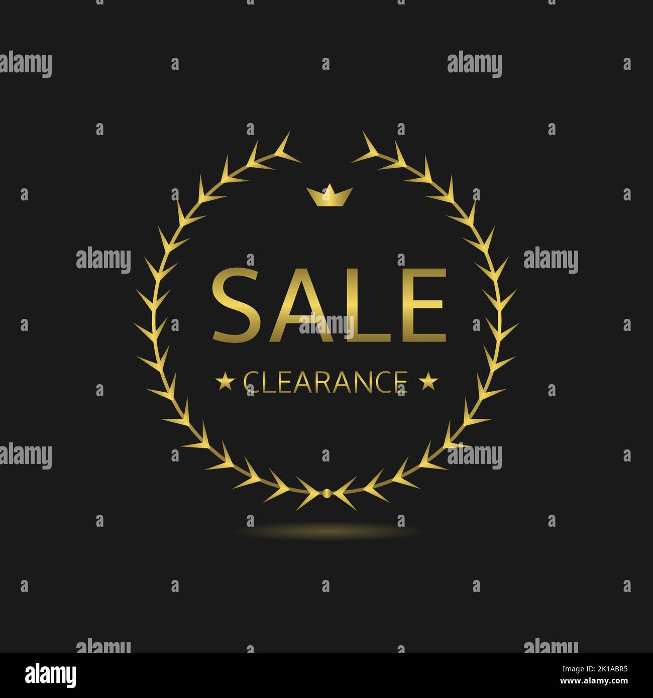Sale clearance Golden laurel wreath label Stock Vector Image & Art - Alamy
