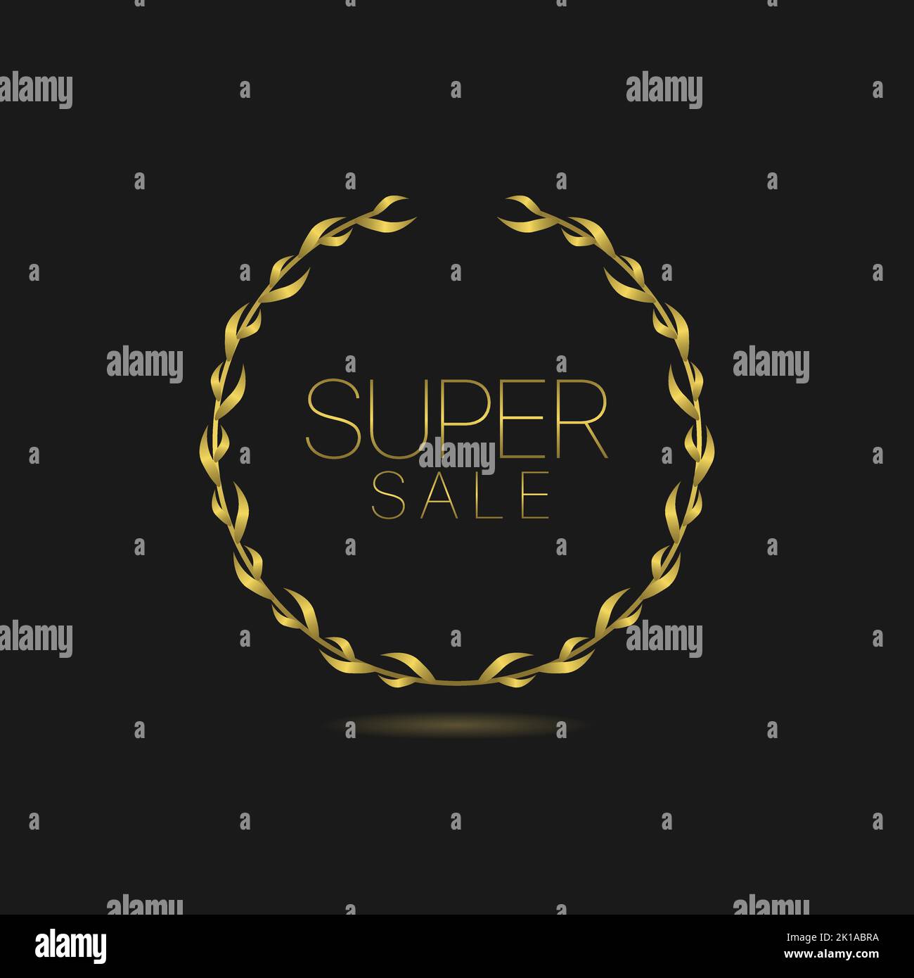 Super sale Golden laurel wreath label Stock Vector Image & Art - Alamy
