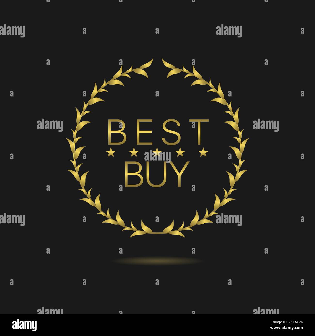 Best buy golden laurel wreath label Stock Vector Image & Art Alamy