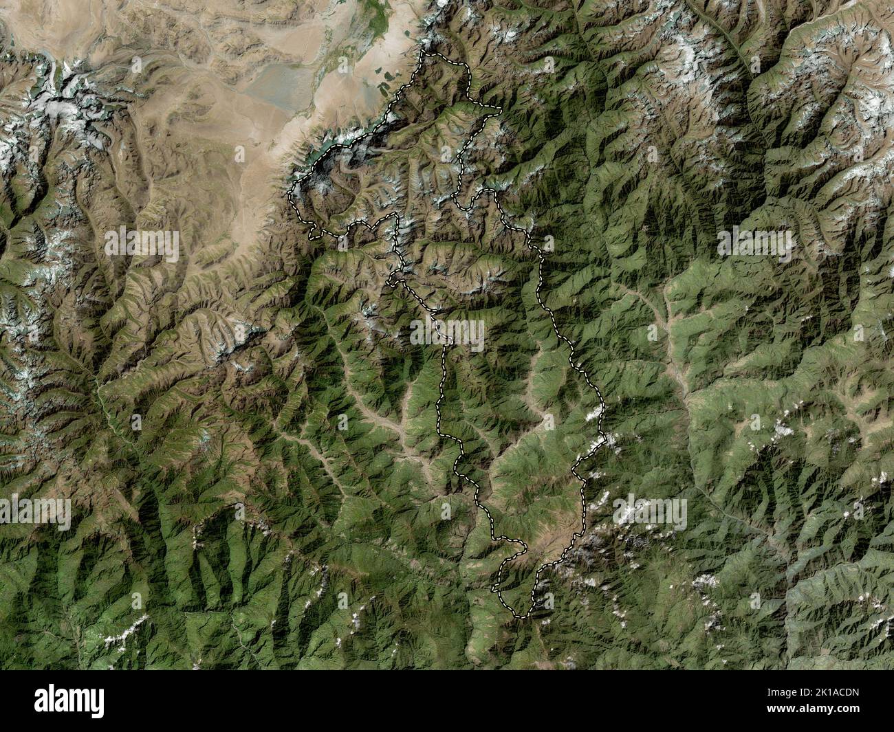 Thimphu District Of Bhutan High Resolution Satellite Map Stock Photo   Thimphu District Of Bhutan High Resolution Satellite Map 2K1ACDN 