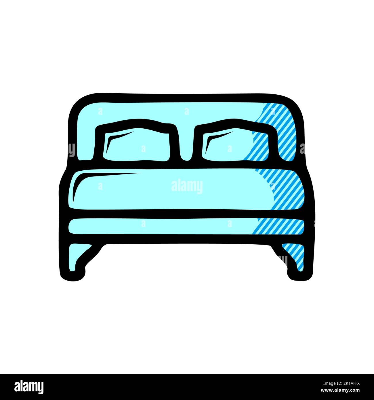 bed icon isolated on white background from bed and breakfast collection