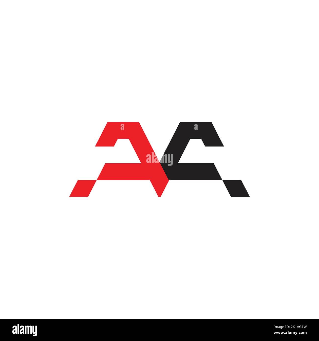 letter am ma simple colorful linked logo vector Stock Vector
