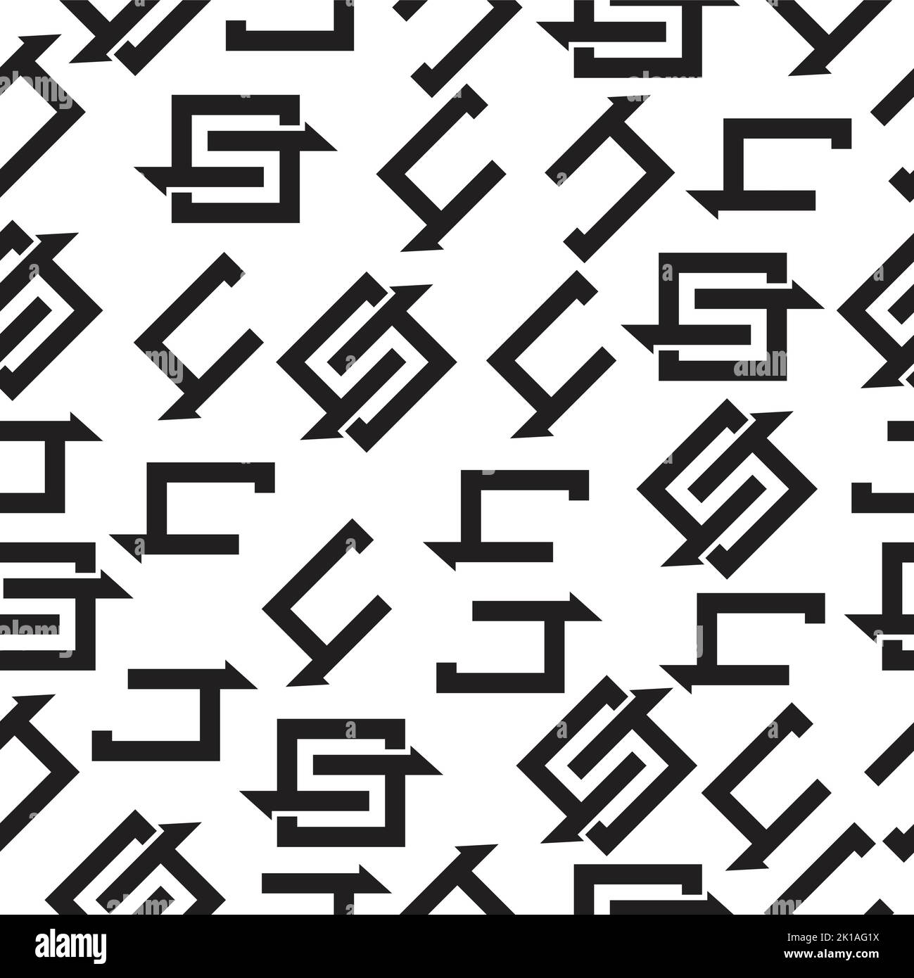 letter s arrows line geometric seamless vector Stock Vector Image & Art ...