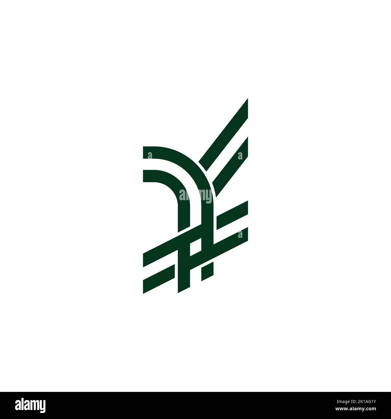letter yf abstract geometric line simple logo vector Stock Vector