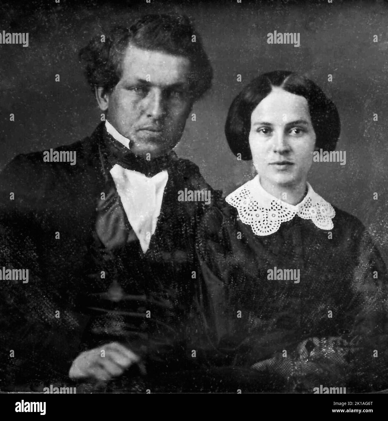President James Garfield and his wife Lucretia Rudolph Garfield Stock Photo