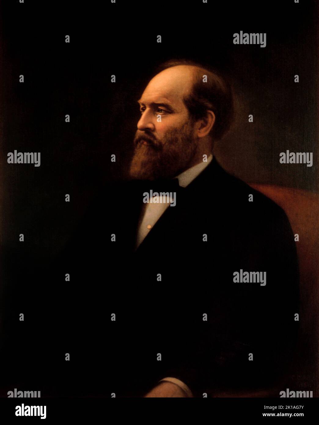 Official White House portrait of James Garfield, 1881 Stock Photo