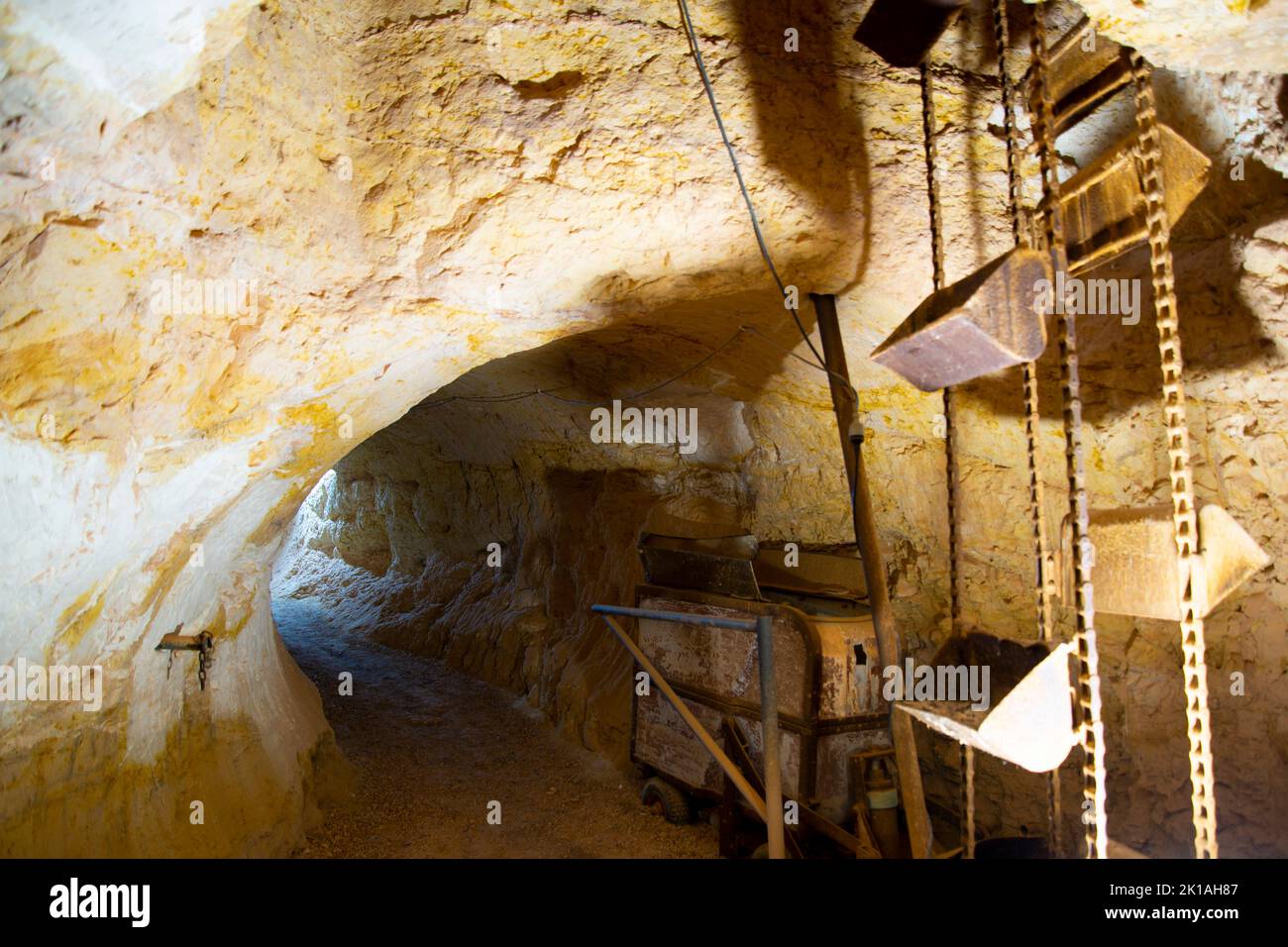 Open Mining Shaft - Coober Pedy - Australia Stock Photo