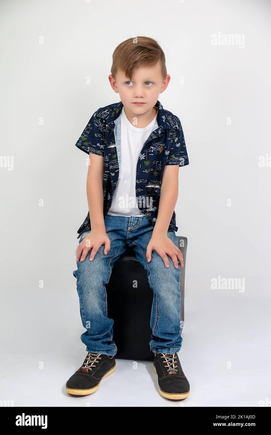 6 year old boy blonde hi-res stock photography and images - Alamy