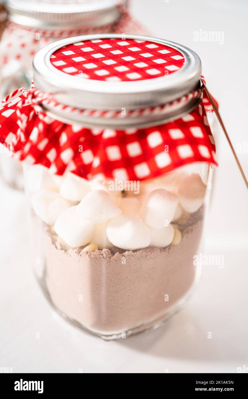 Unicorn hot chocolate mix Stock Photo