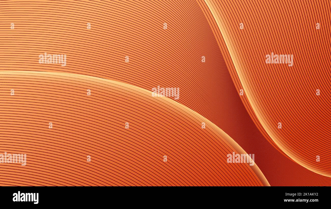 Abstract wave lines and shapes design on red gradient background and ...