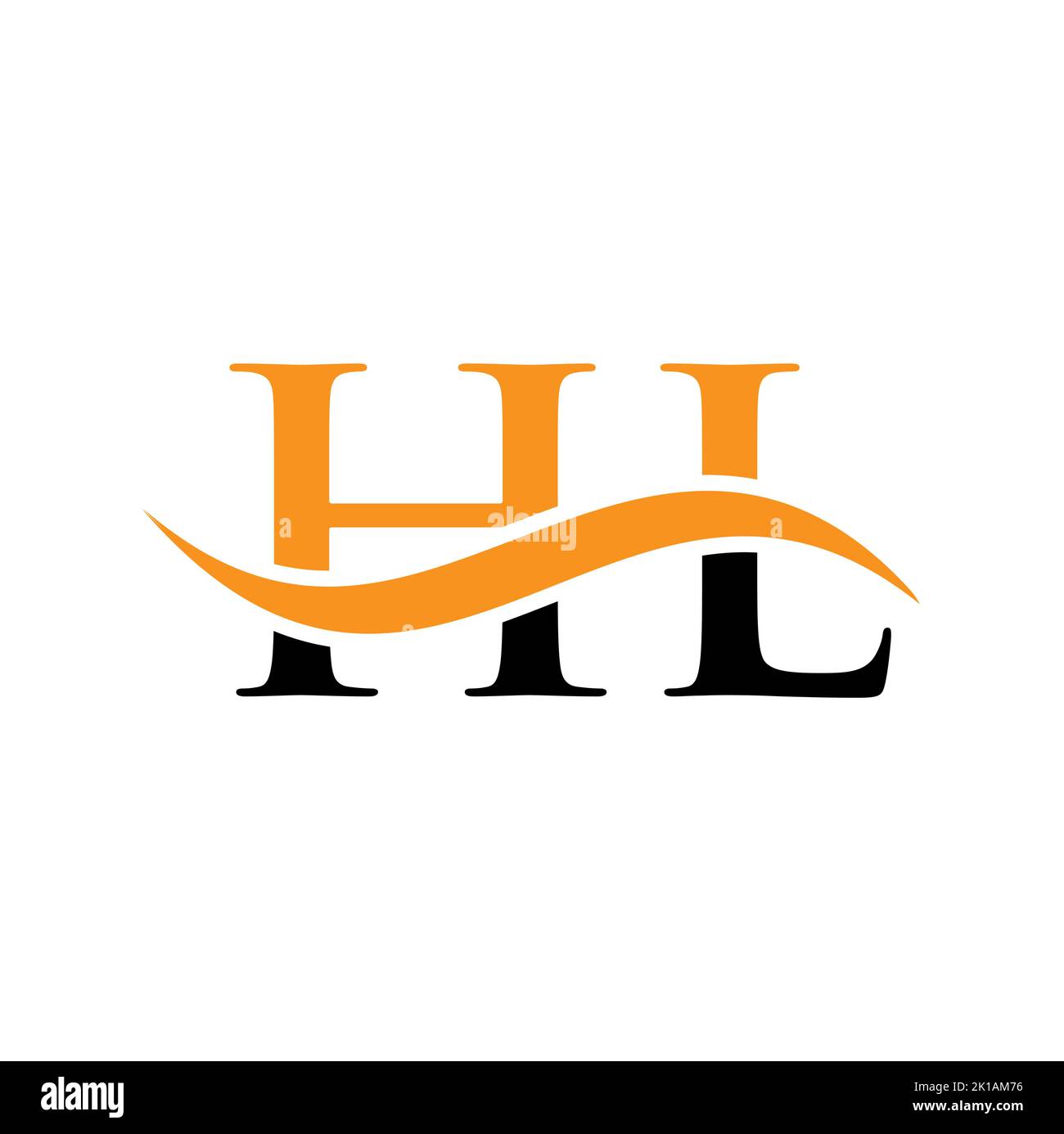 HL Combine Letter Logo Vector Template. Letter HL Logo Design Modern Typography Sign Stock Vector