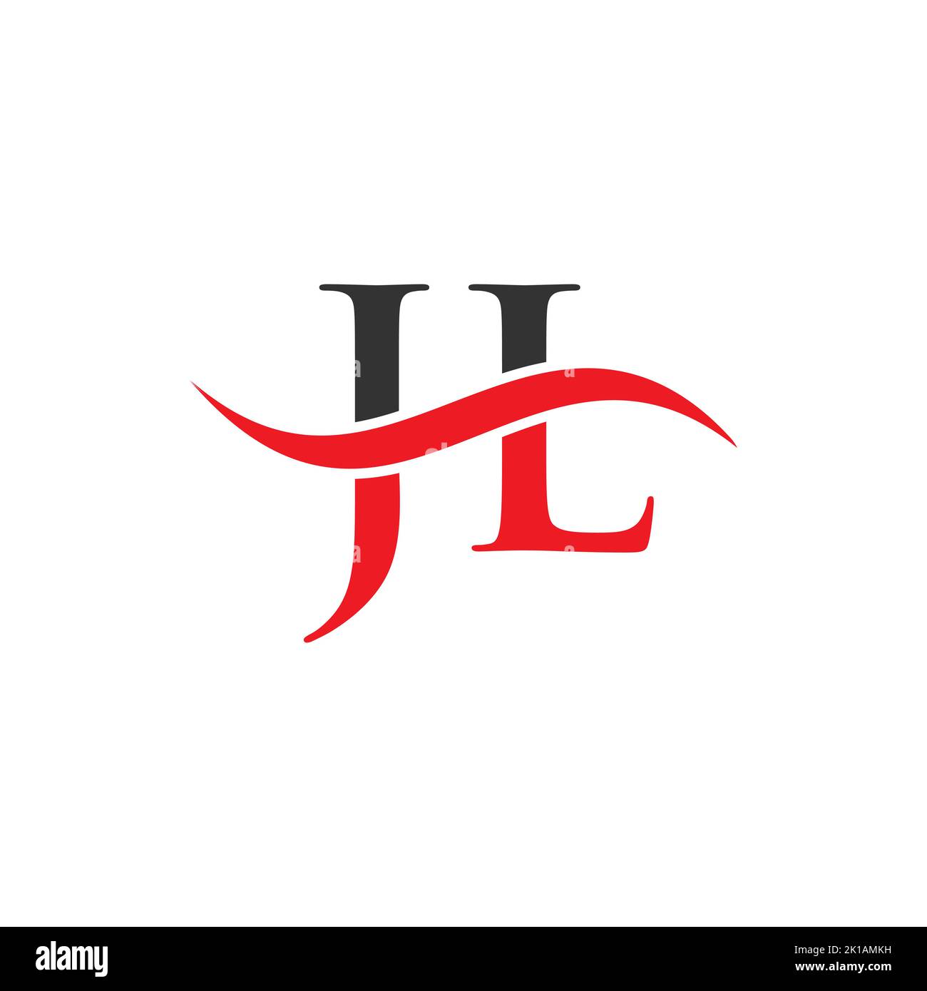 JL Combine Letter Logo Vector Template. Letter JL Logo Design Modern Typography Sign Stock Vector