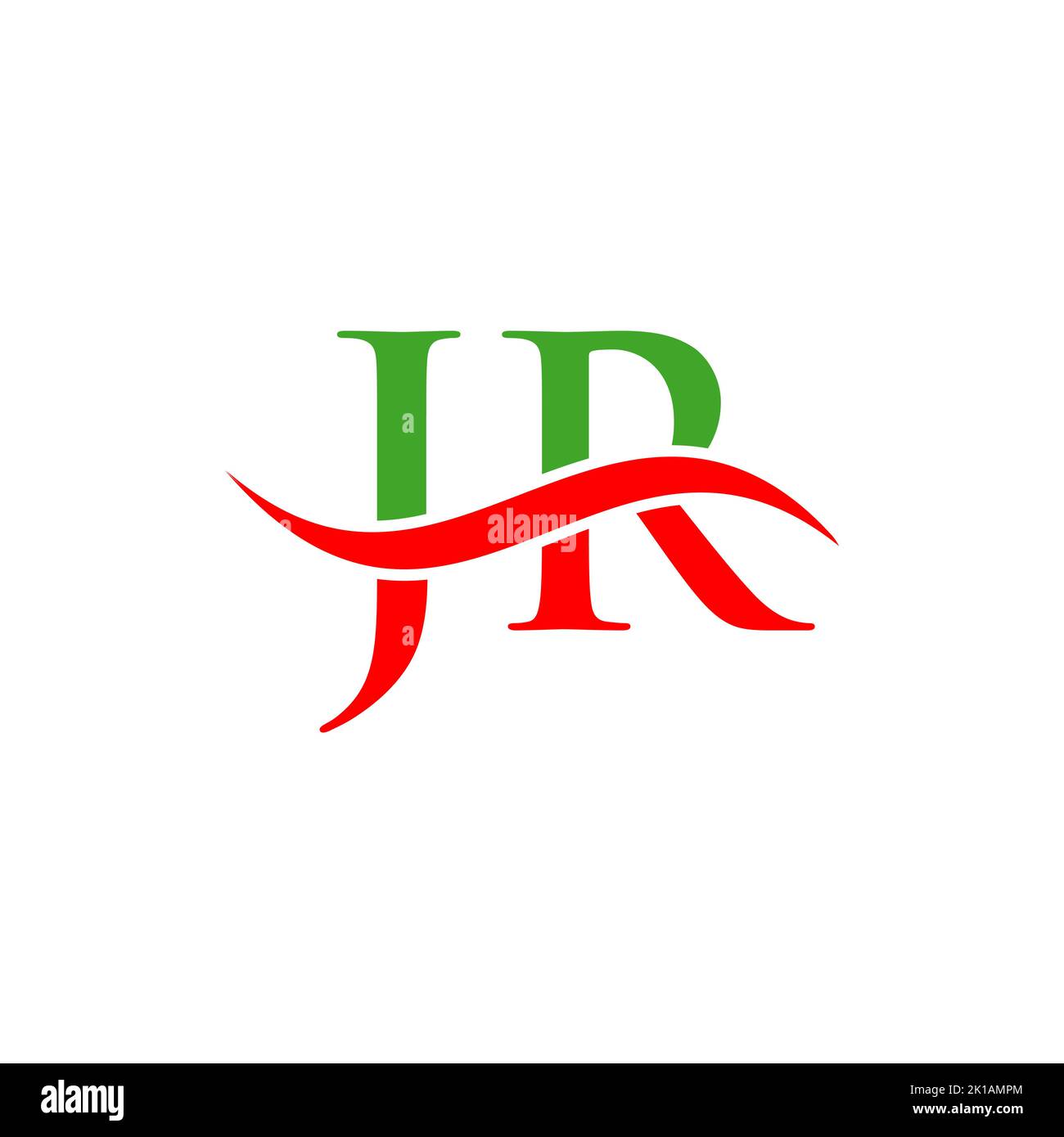 JR Combine Letter Logo Vector Template. Letter JR Logo Design Modern Typography Sign Stock Vector