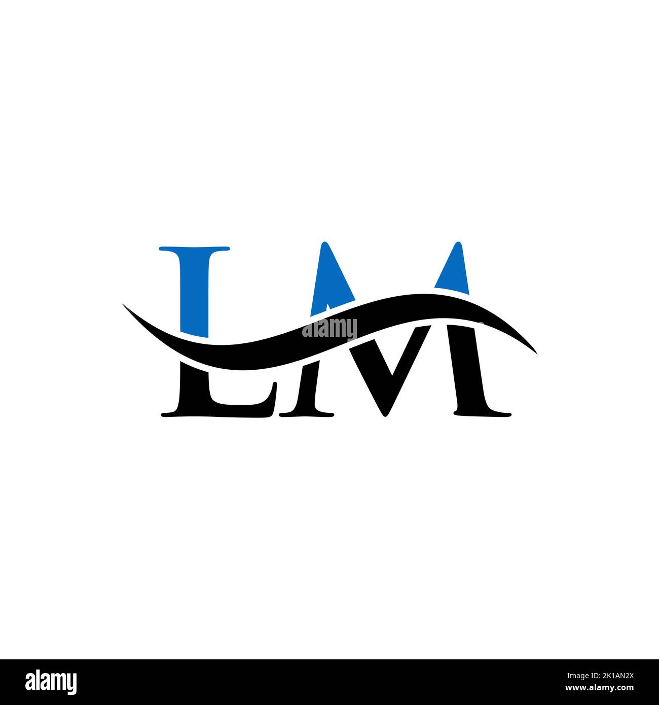 LM Combine Letter Logo Vector Template. Letter LM Logo Design Modern Typography Sign Stock Vector