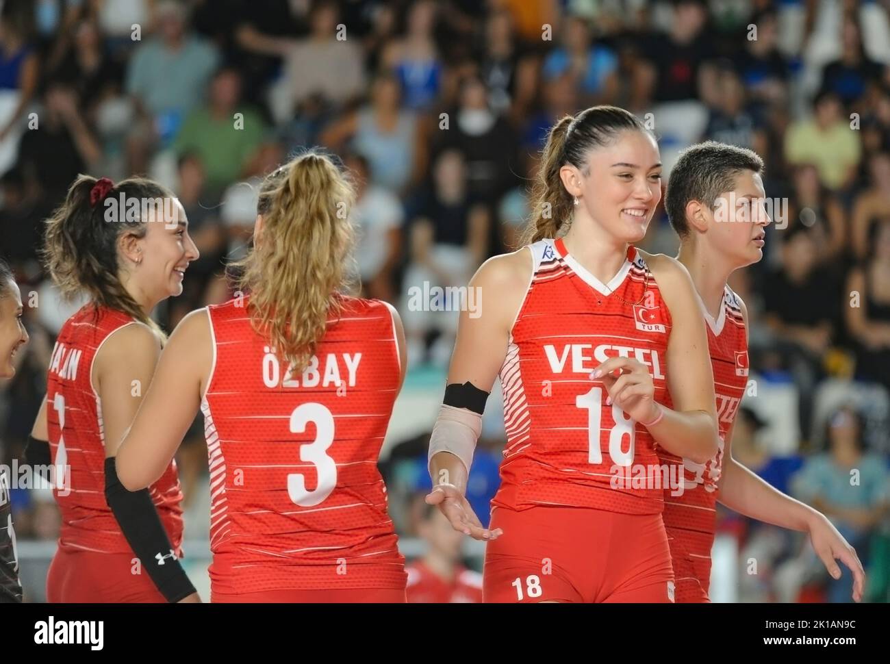 Naples, Italy. 16th Sep, 2022. Zehra Gunes, the talented Turkish volleyball player at the DHL test match tournament in Naples. (Credit Image: © Bruno Fontanarosa/Pacific Press via ZUMA Press Wire) Stock Photo