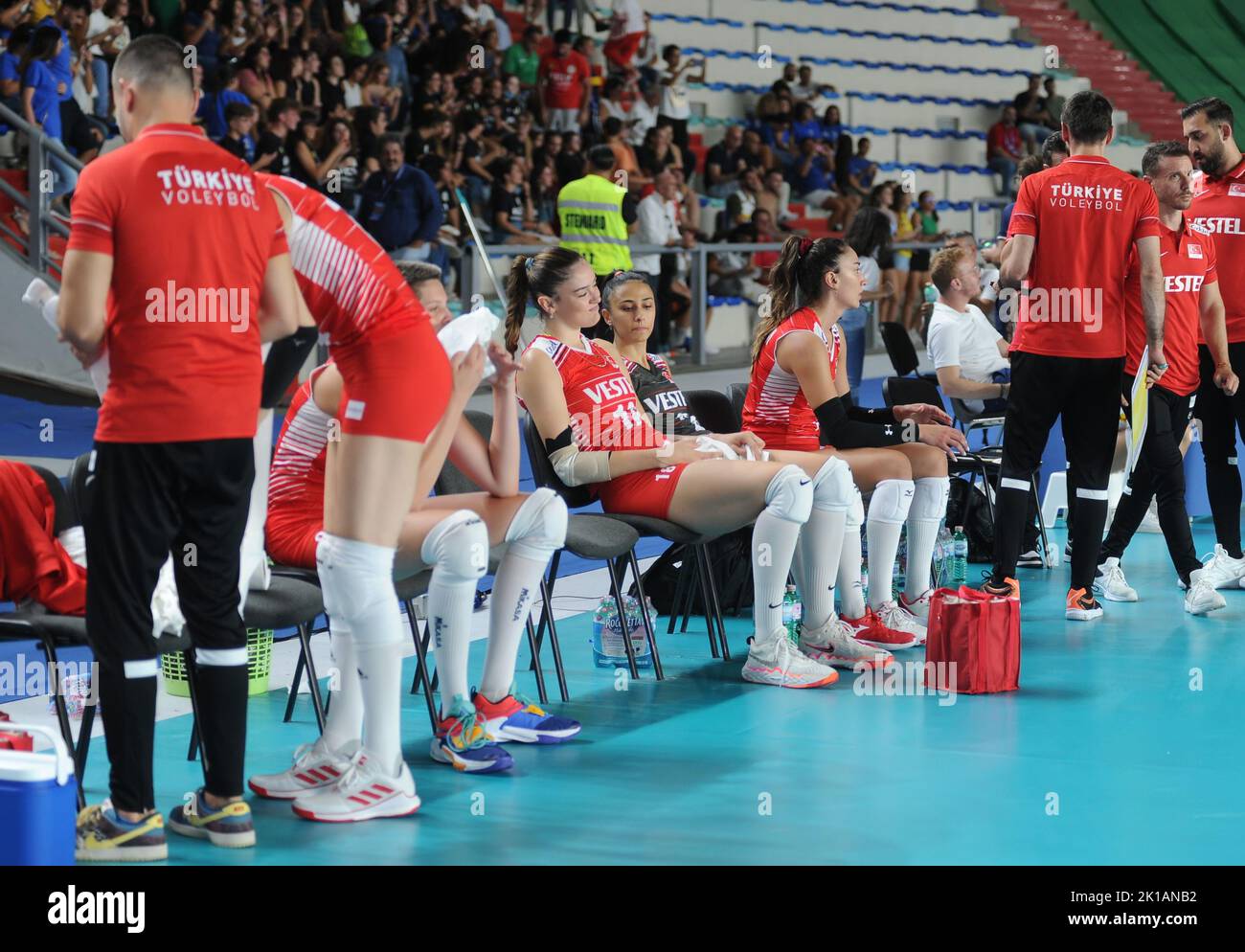 Naples, Italy. 16th Sep, 2022. Zehra Gunes, the talented Turkish volleyball player at the DHL test match tournament in Naples. (Credit Image: © Bruno Fontanarosa/Pacific Press via ZUMA Press Wire) Stock Photo