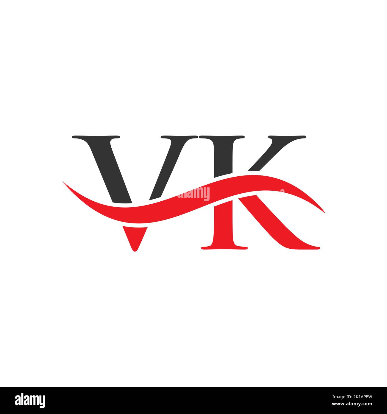 Vk combine letter logo vector template letter vk logo design modern