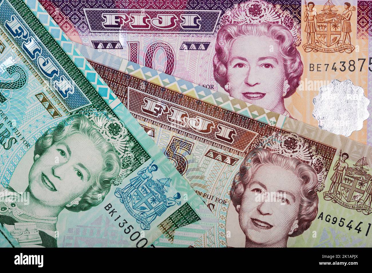 Old Fijian money - dollar, a business background Stock Photo