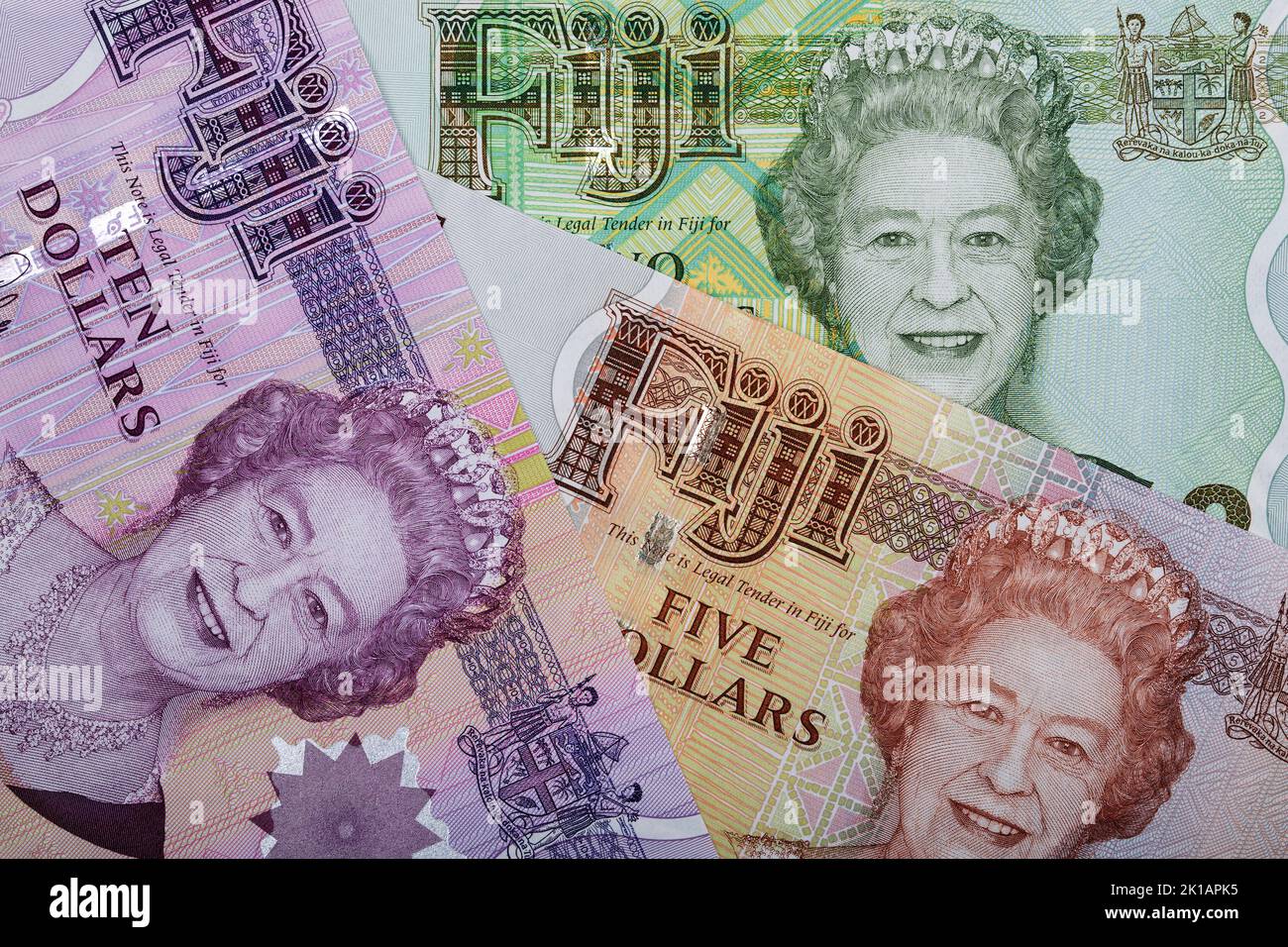 Old Fijian money - dollar, a business background Stock Photo