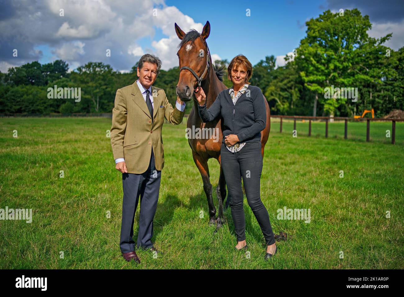 Sir John Warren, Queen Elizabeth II's racing manager, with his wife