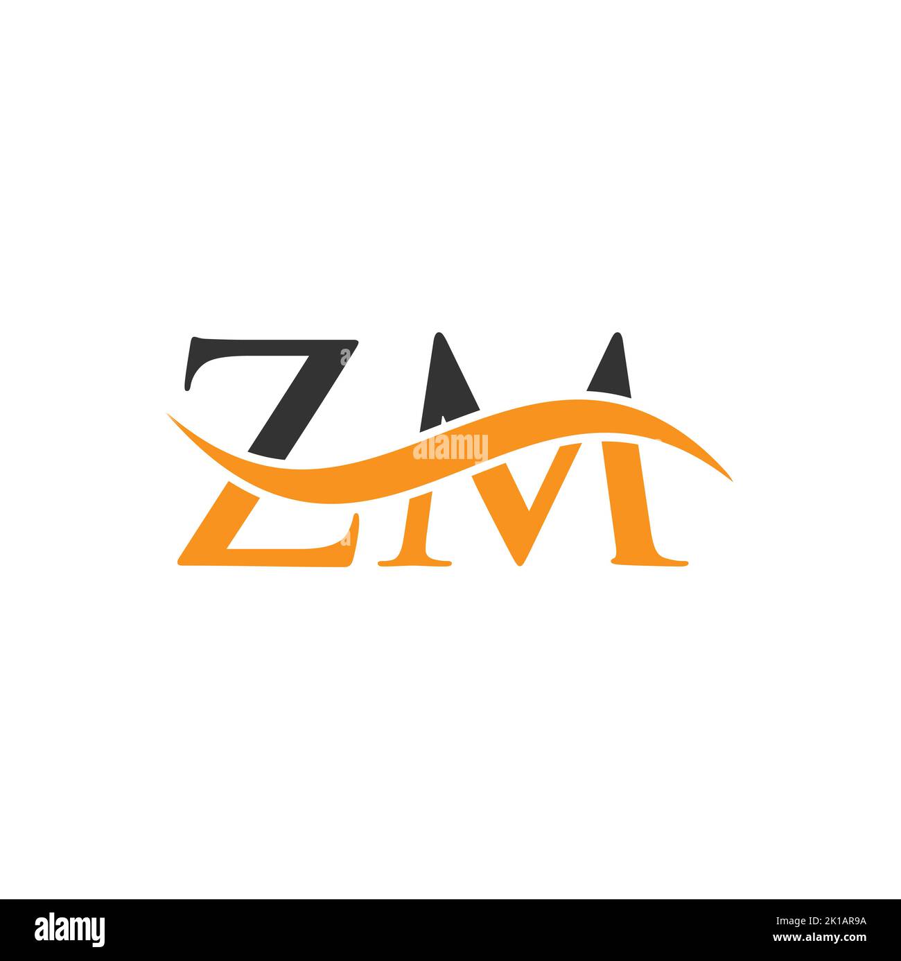 ZM Combine Letter Logo Vector Template. Letter ZM Logo Design Modern Typography Sign Stock Vector