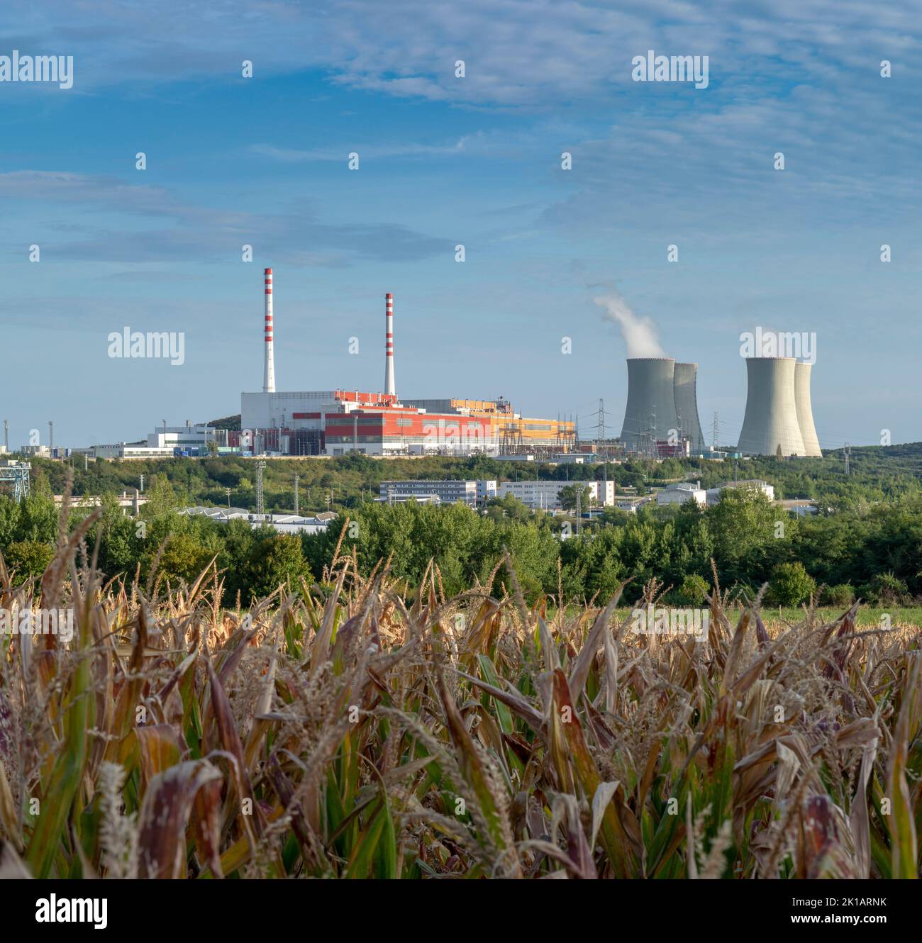 Nuclear power plant. Nuclear power station. Mochovce. Slovakia. Stock Photo