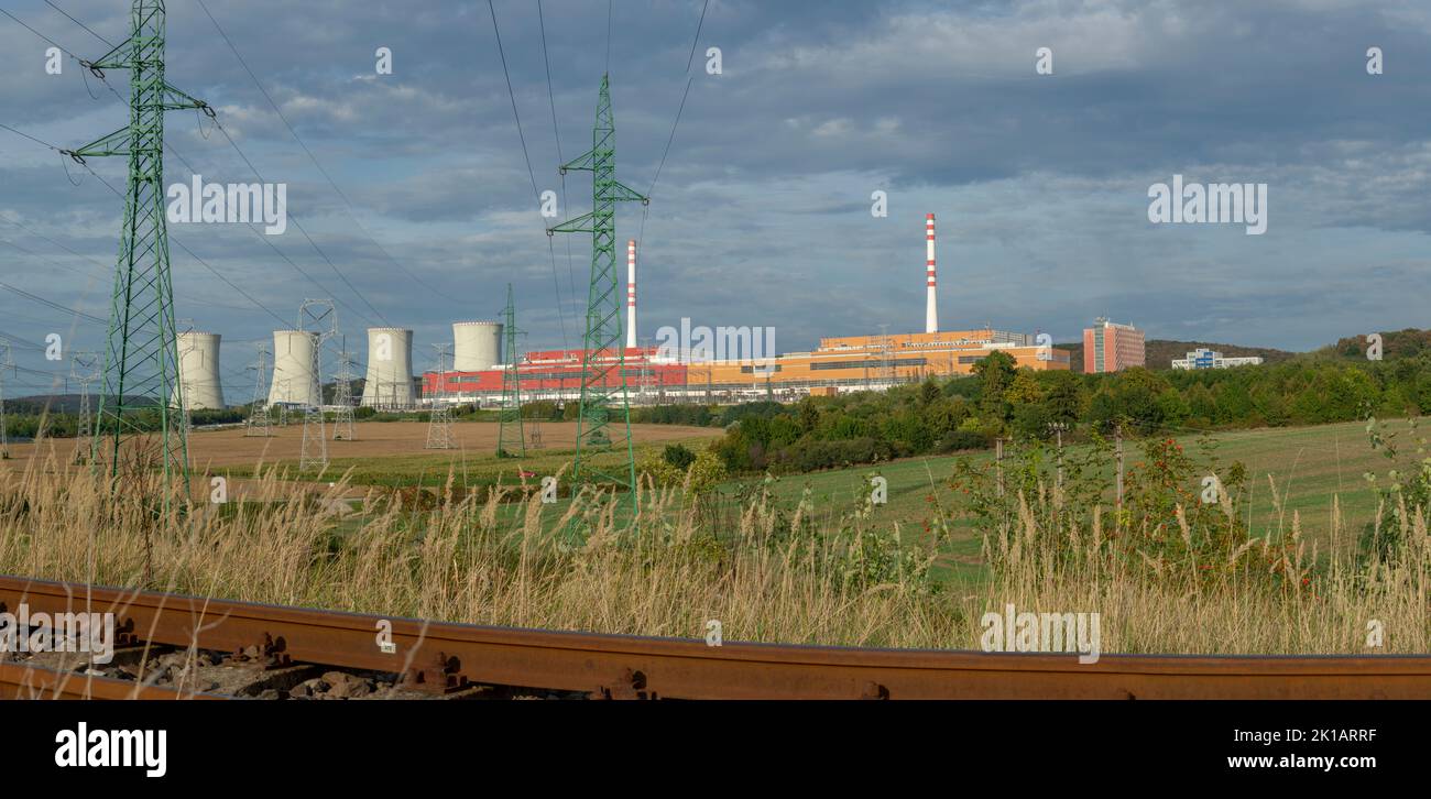 Nuclear power plant. Nuclear power station. Mochovce. Slovakia. Stock Photo