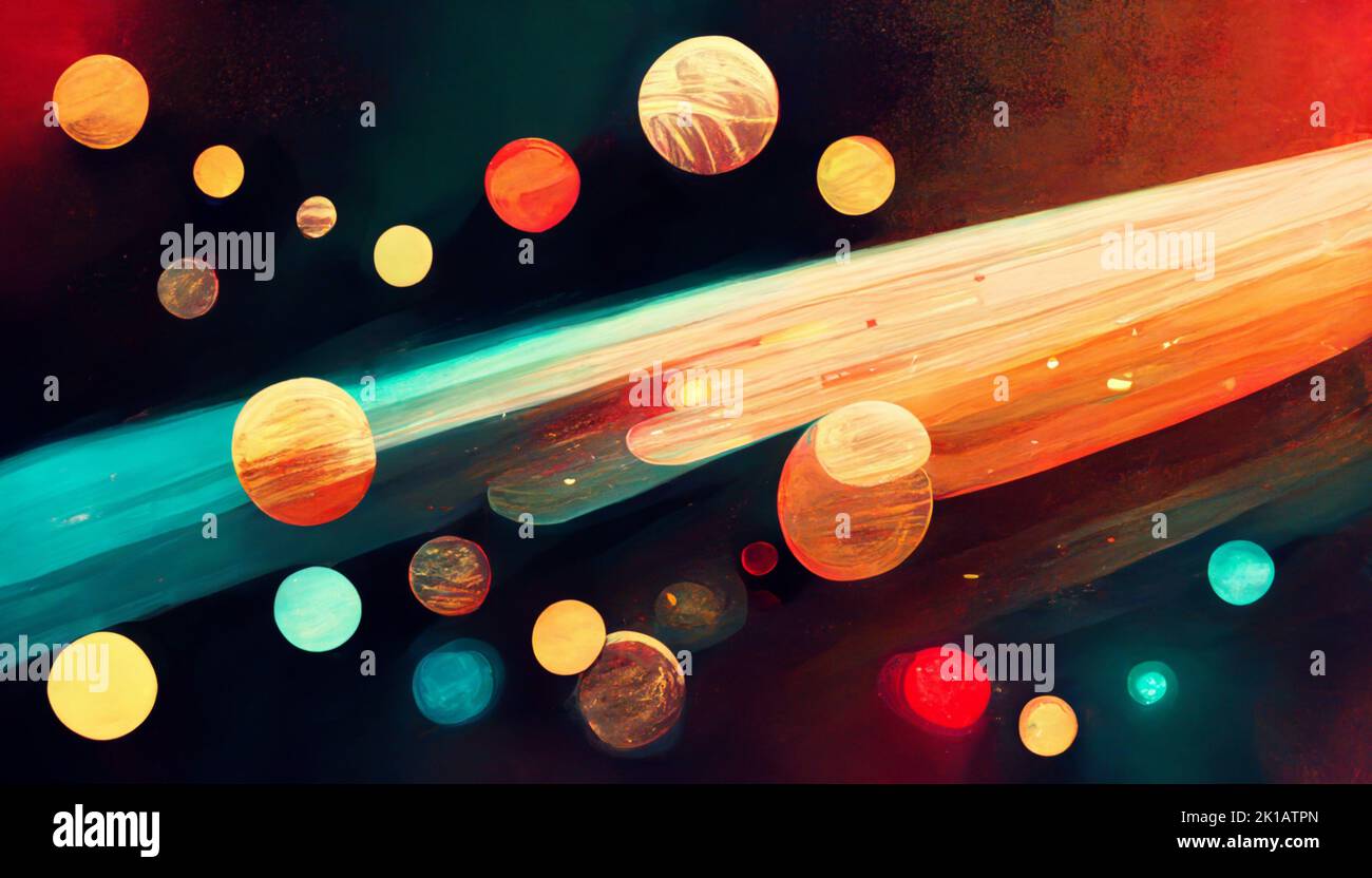 Abstract Backdrop of Geometry Shape representing the planet and space, Digital Generate Image Stock Photo