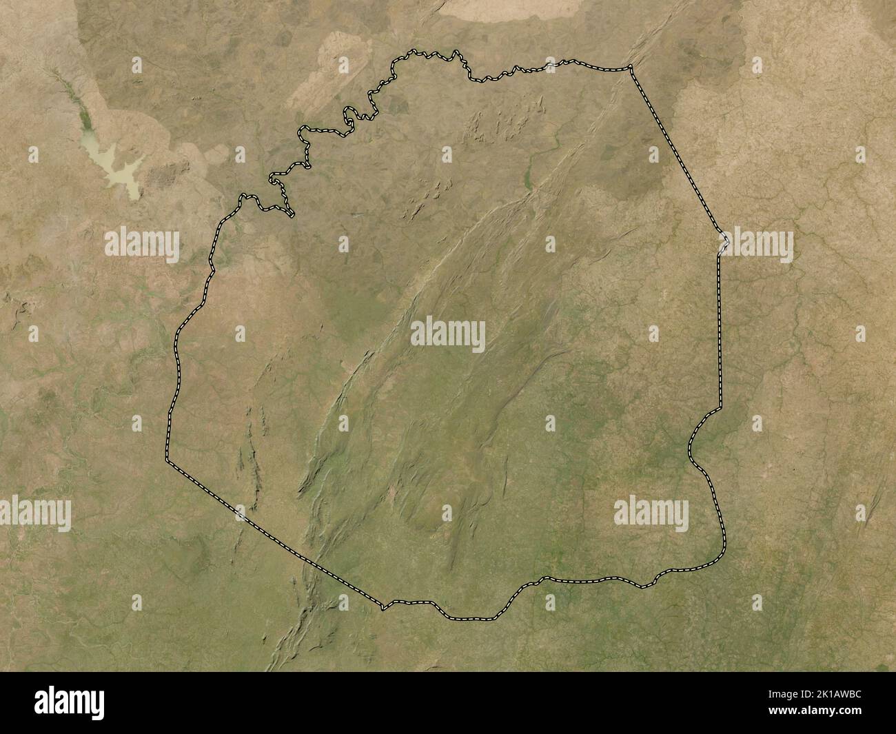 Atakora, department of Benin. Low resolution satellite map Stock Photo