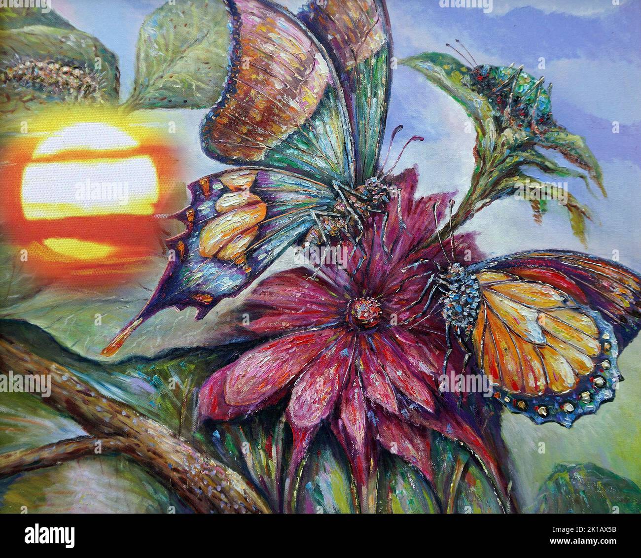 Impressionist art butterfly hi-res stock photography and images - Alamy
