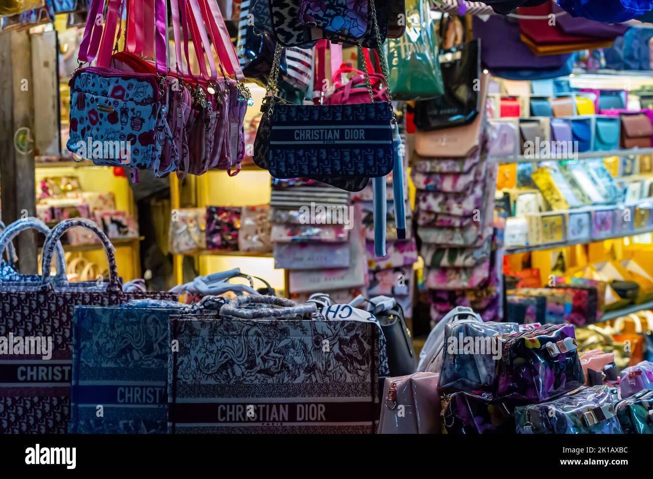 Handbags,Rucksacks and Purses for sale at Petaling Street night market