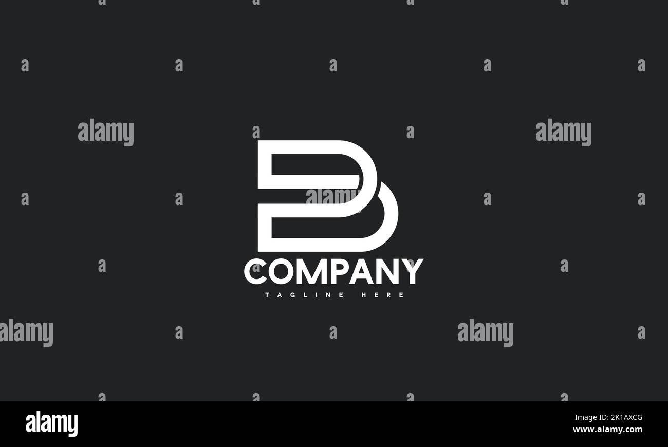 minimal letter B logo template Stock Vector
