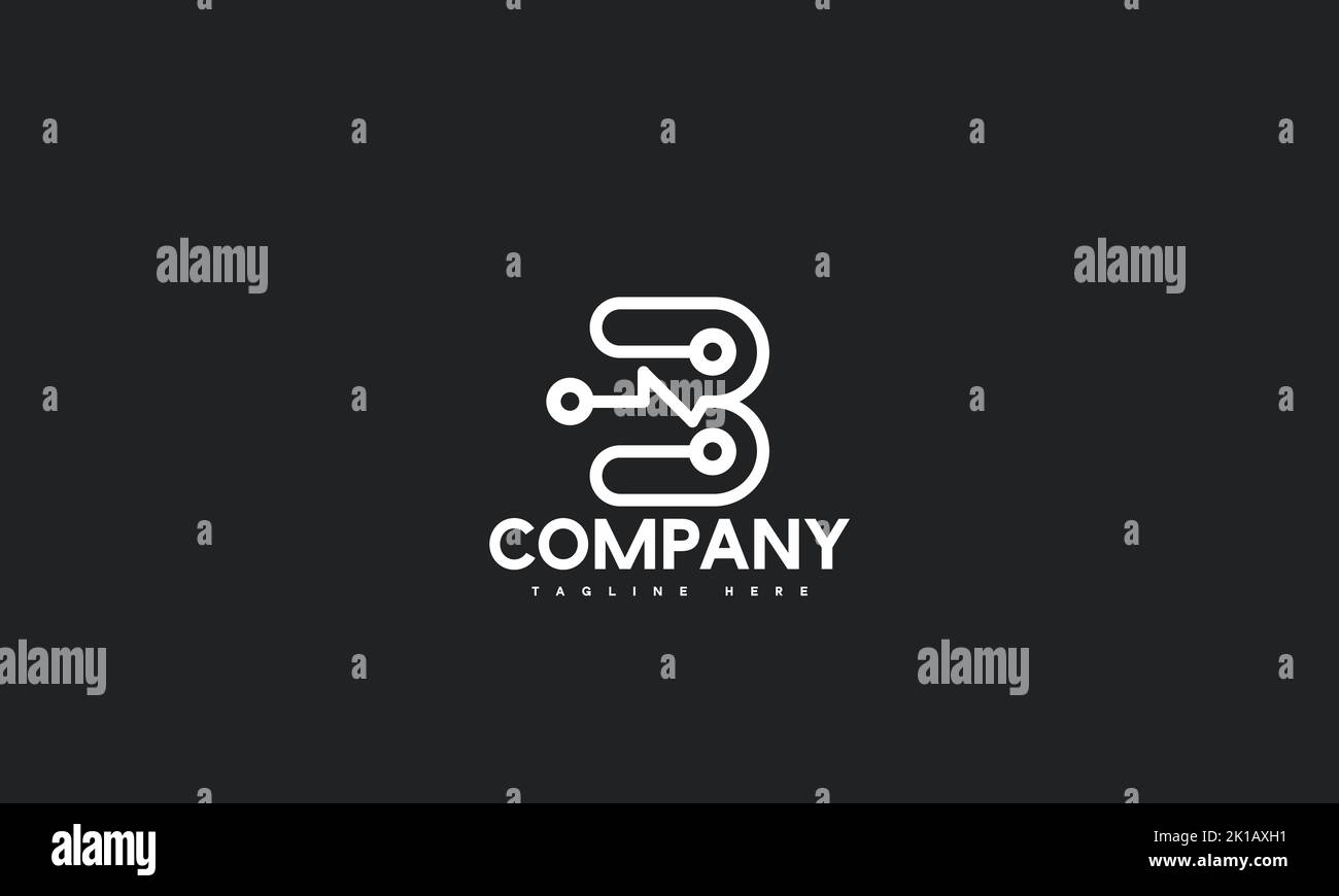 minimal letter B logo template Stock Vector Image & Art - Alamy