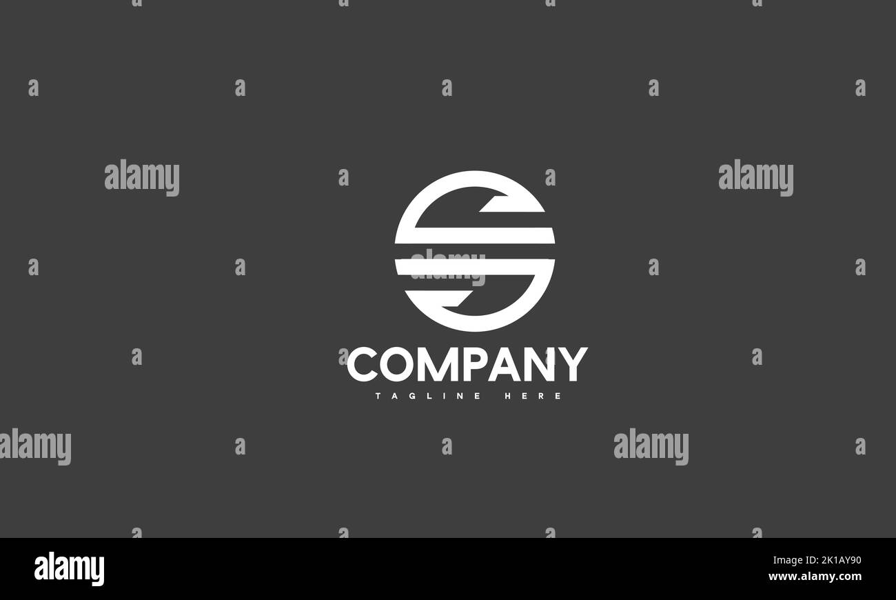 minimal letter S logo template Stock Vector