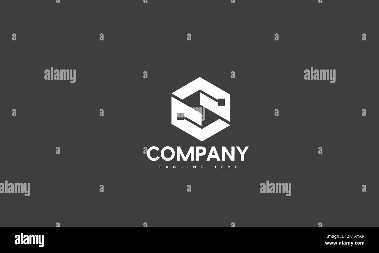 minimal letter S logo template Stock Vector
