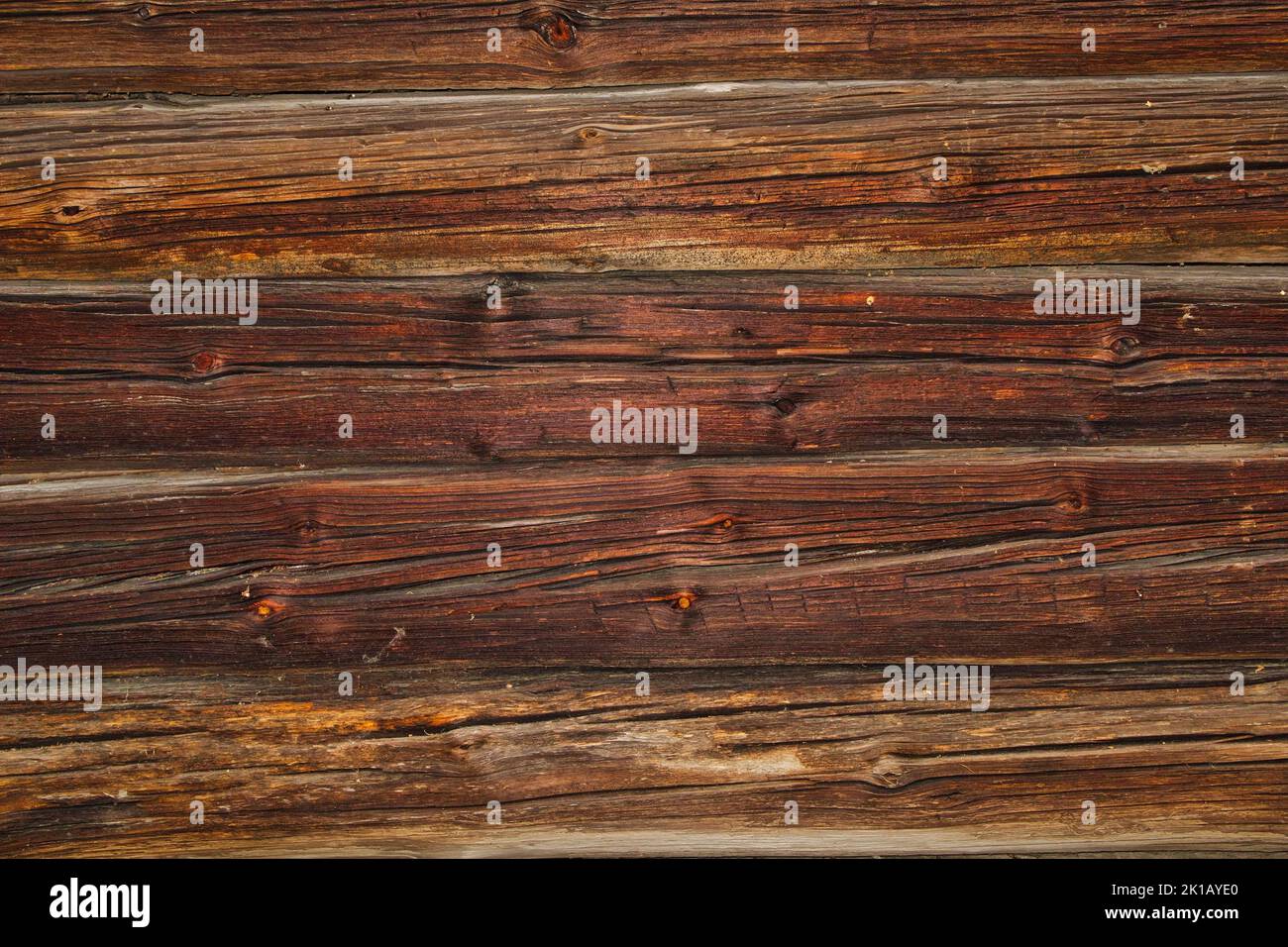 the wall of a log house Stock Photo