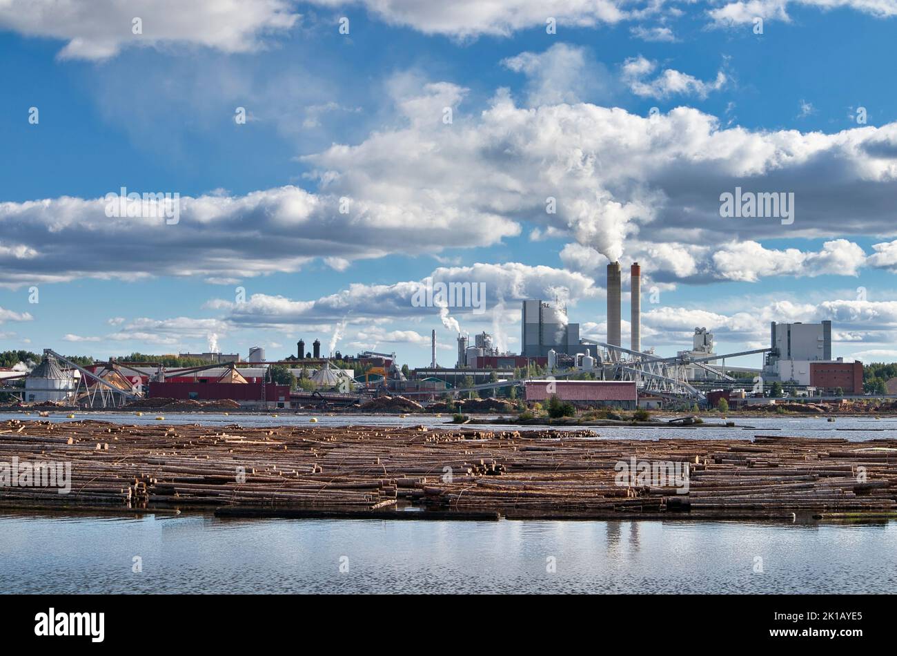 UPM paper factory in Lappeenranta, Finland Stock Photo