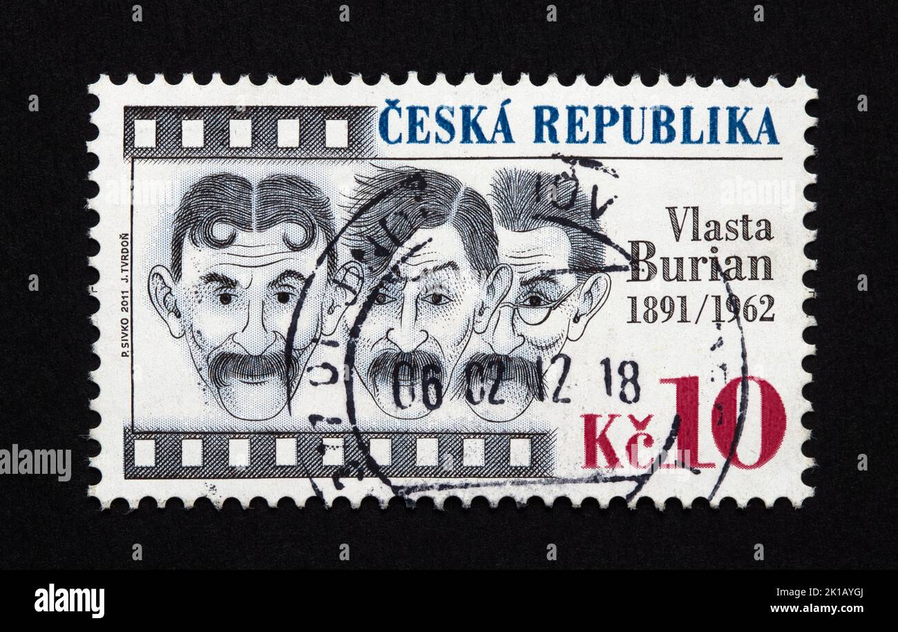 Czech postage stamp Stock Photo