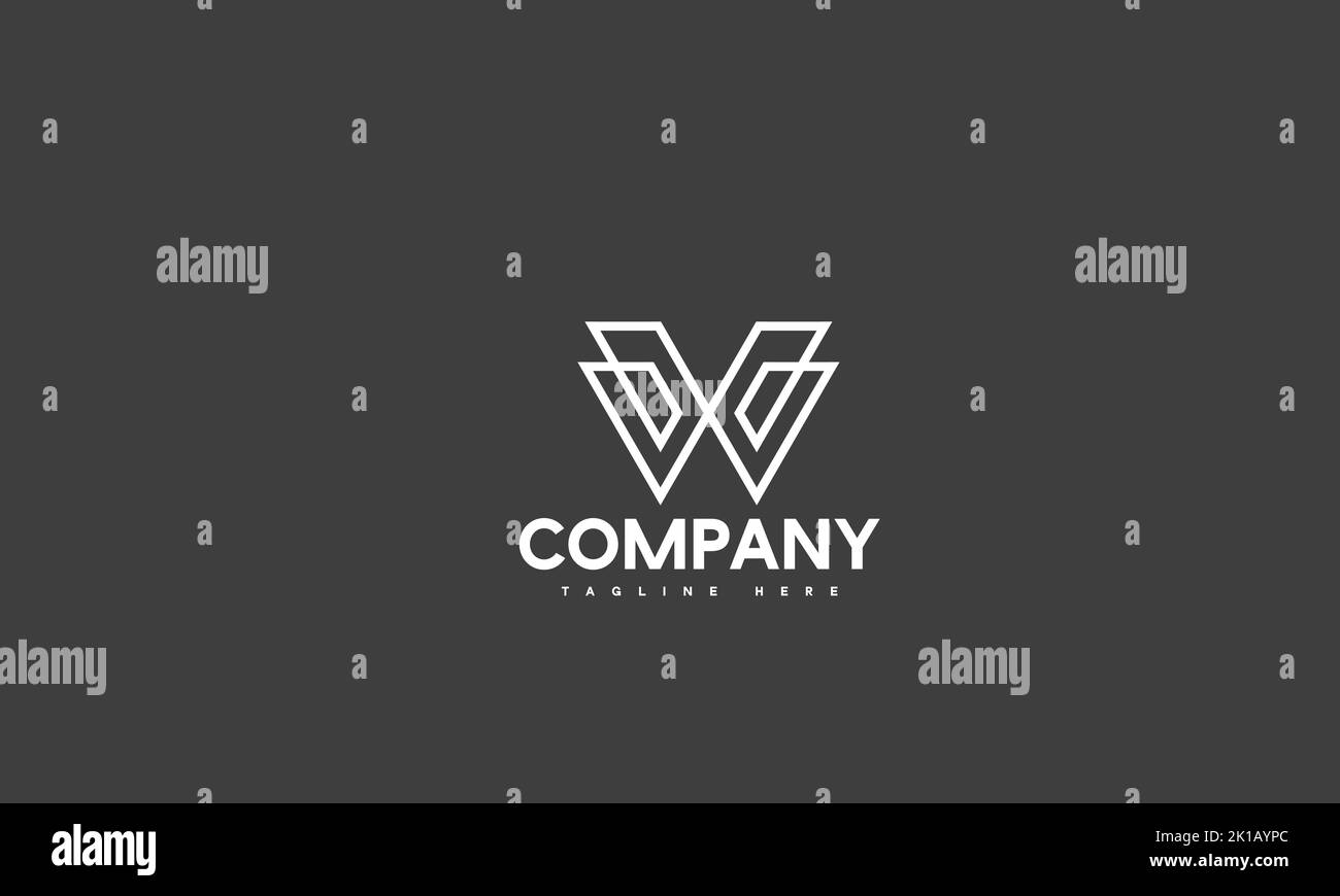minimal letter W logo template Stock Vector Image & Art - Alamy
