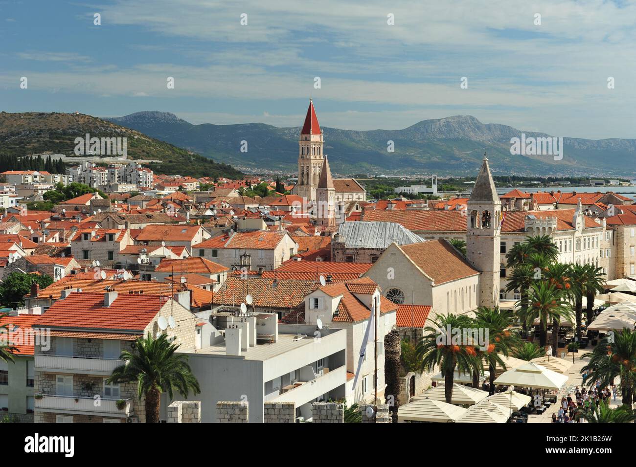 View over Trogir old town in Croatia. Stock Photo