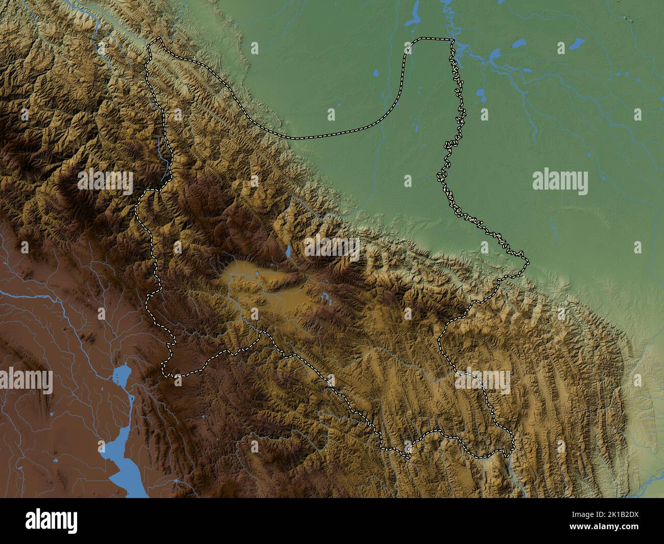 Stanovoy Mountains Map Cochabamba Department Of Bolivia Colored Elevation Map With Lakes And Rivers 2K1B2DX
