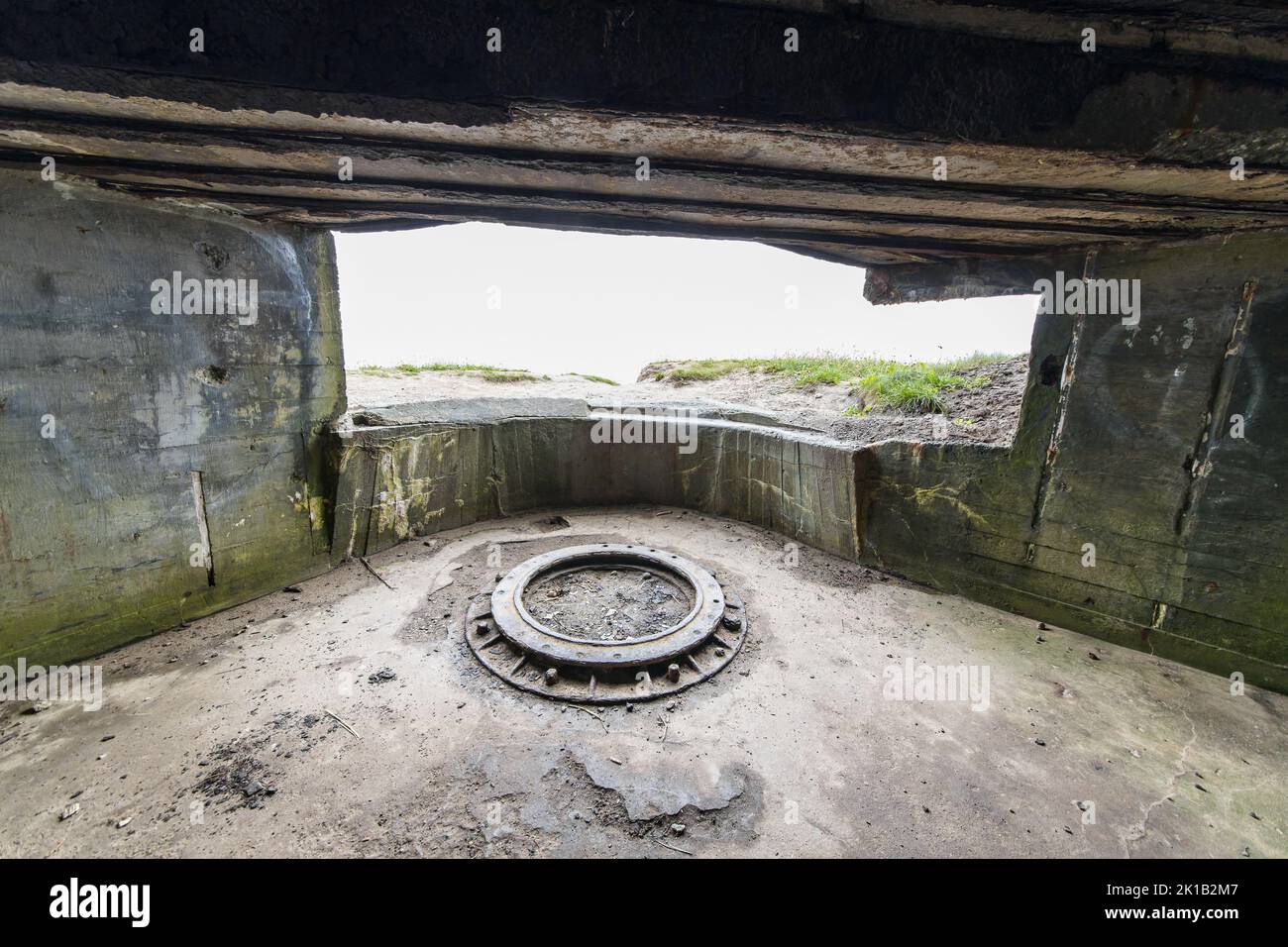 Old bunker from world war 2 at the danish coast in Hirtshals. Stock Photo