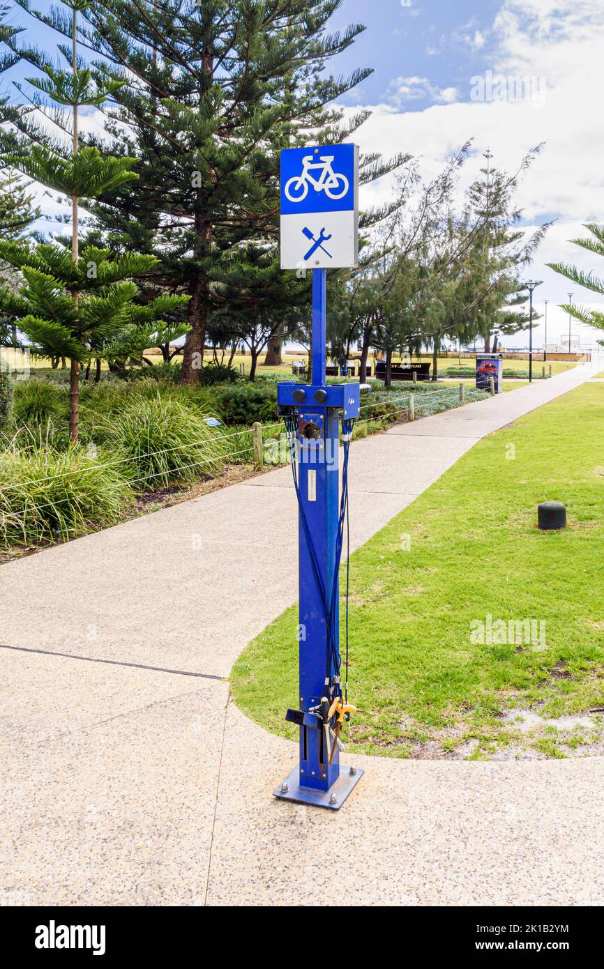 Public bike repair station Stock Photo Alamy