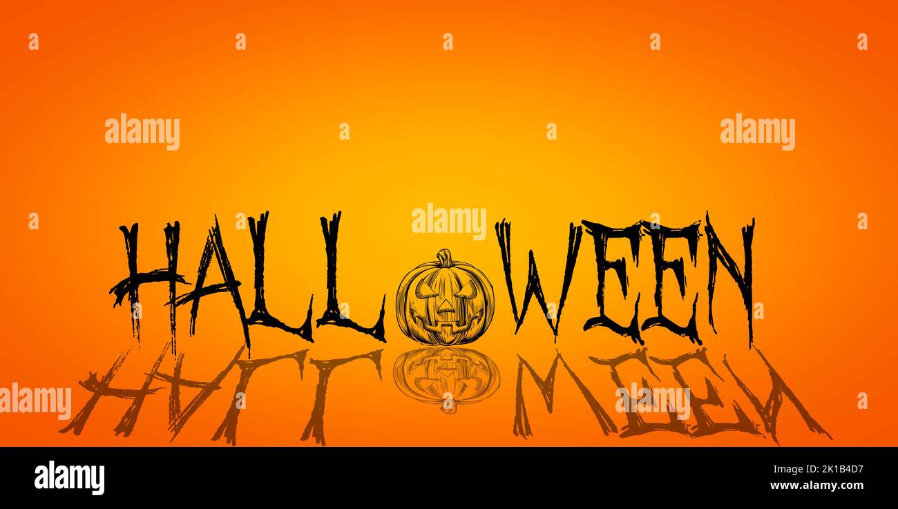 Halloween illustration backdrop Stock Photo