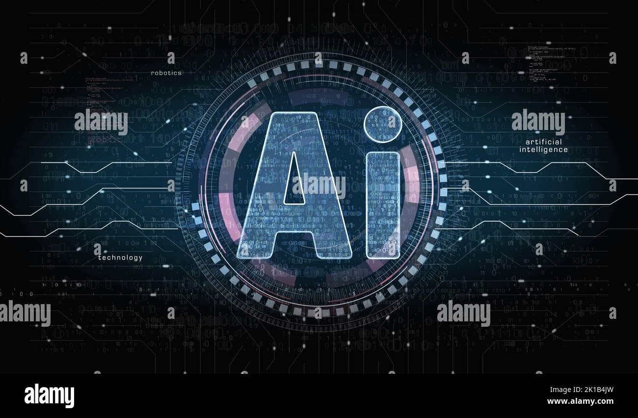 Artificial intelligence technology AI and deep learning symbol digital ...