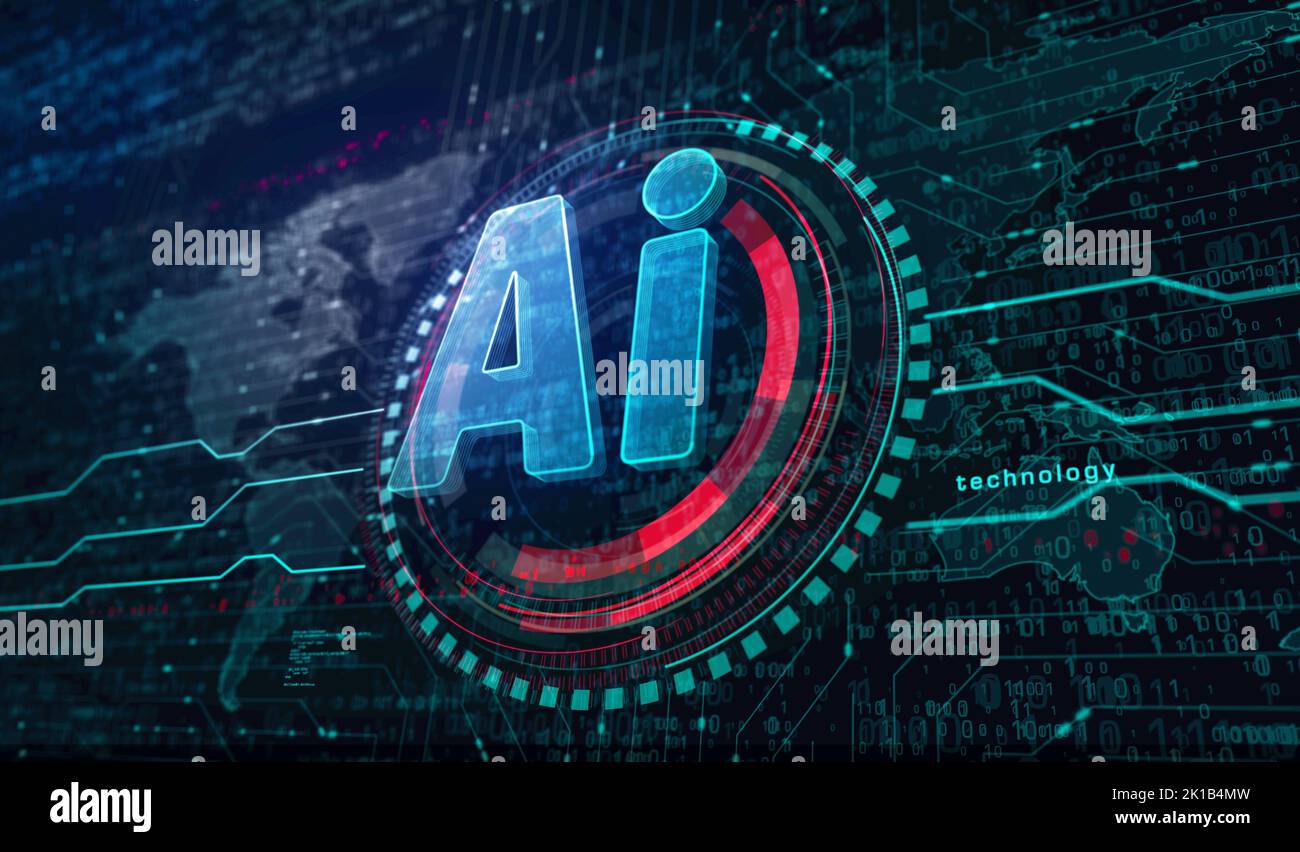 Artificial intelligence technology AI and deep learning symbol digital ...